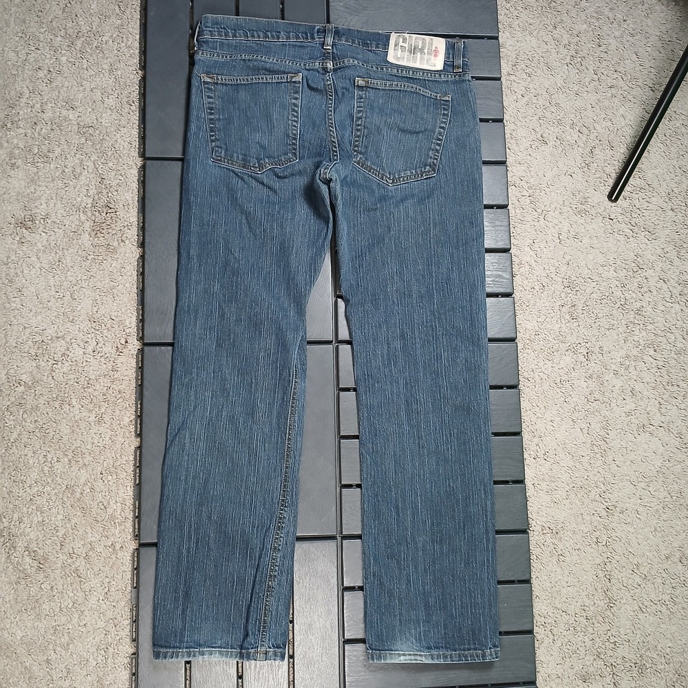 Vtg Girl Skateboards Straight Leg‎ Jeans Men's 36x30 Y2K Skater Distressed JC118 - Picture 14 of 16